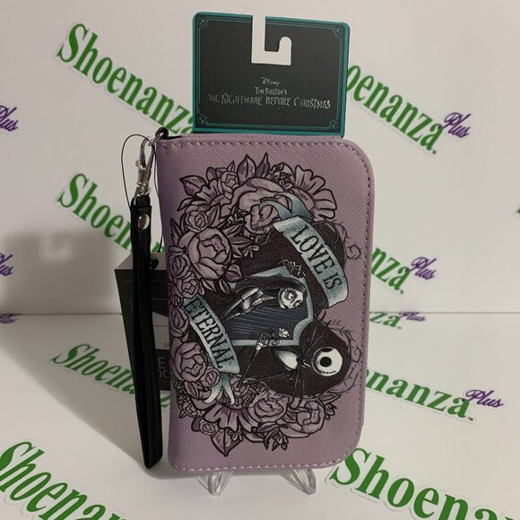 Bioworld Tech Wallet Nightmare Before Christmas Jack Sally Eternal Love Clutch - Picture 1 of 5